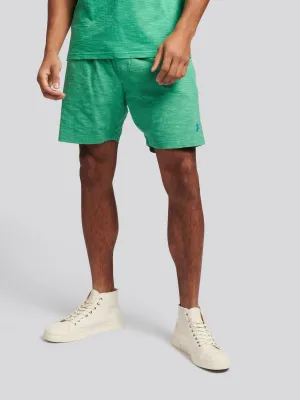 Mens Garment Dye Sweat Shorts in Golf Green