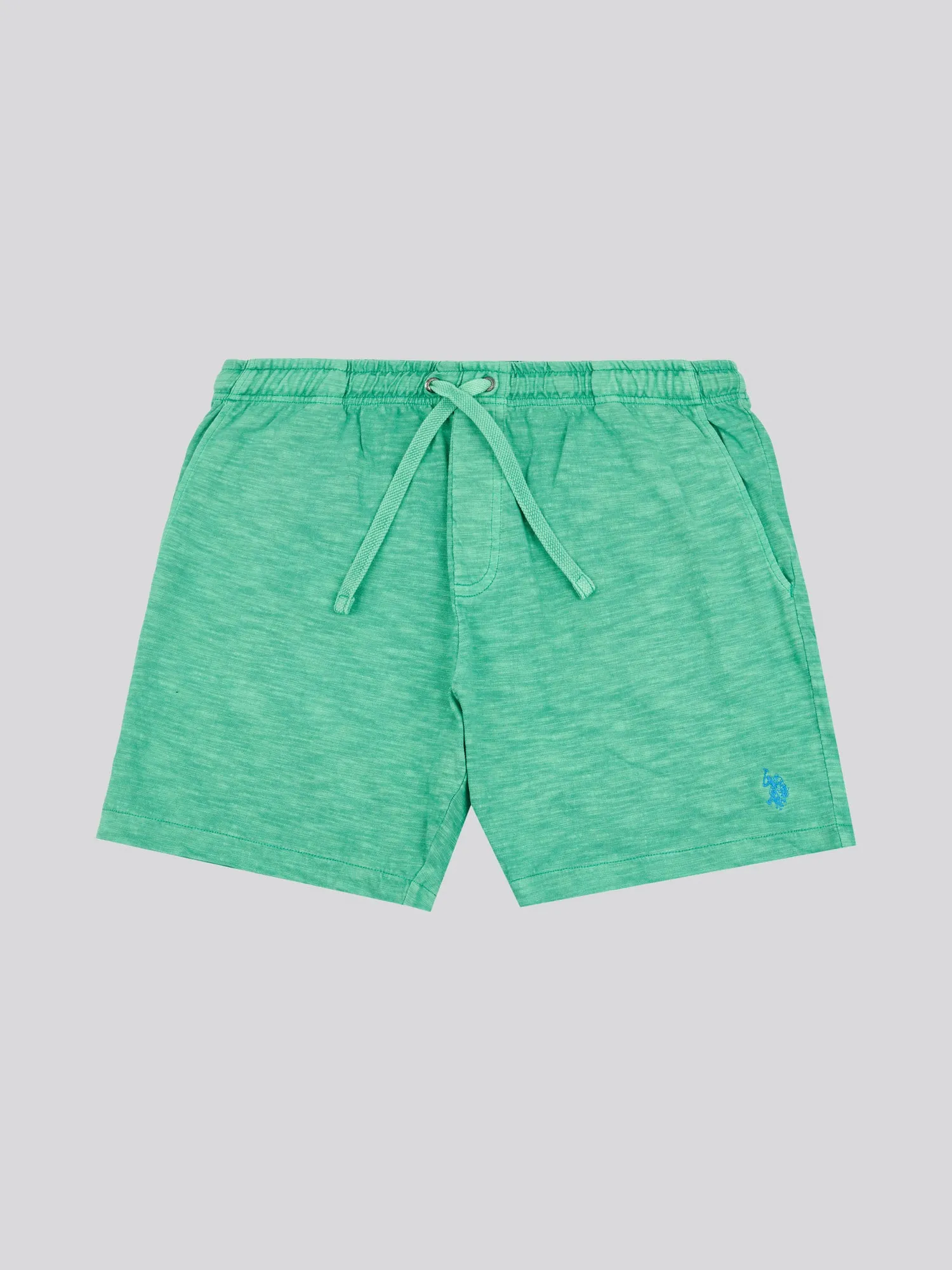 Mens Garment Dye Sweat Shorts in Golf Green