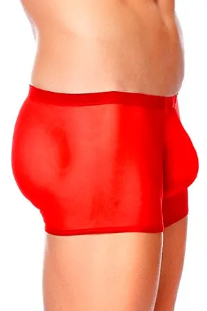 Men's Red Mesh Pouch Shorts