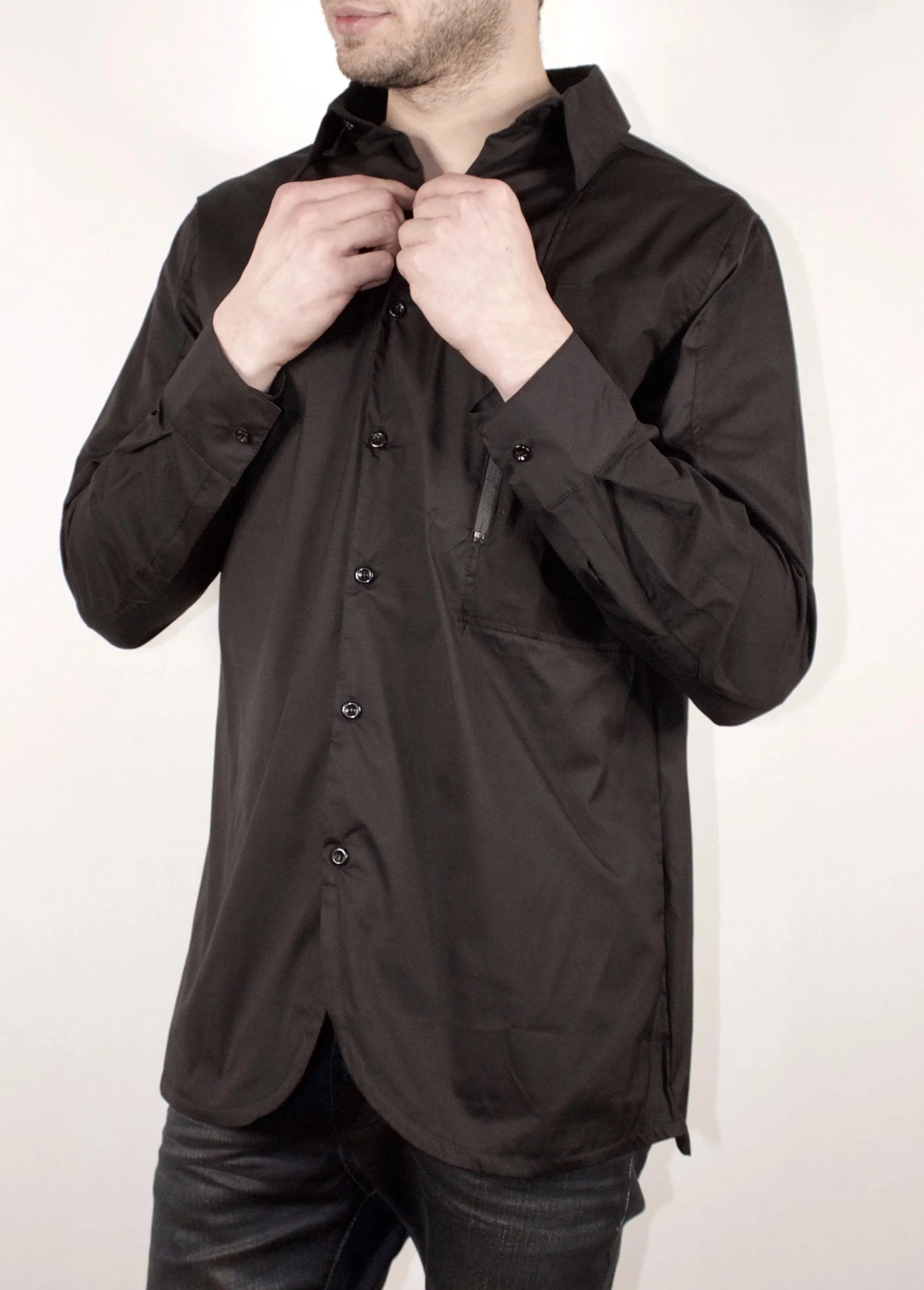 Minimalist Button Down - Black