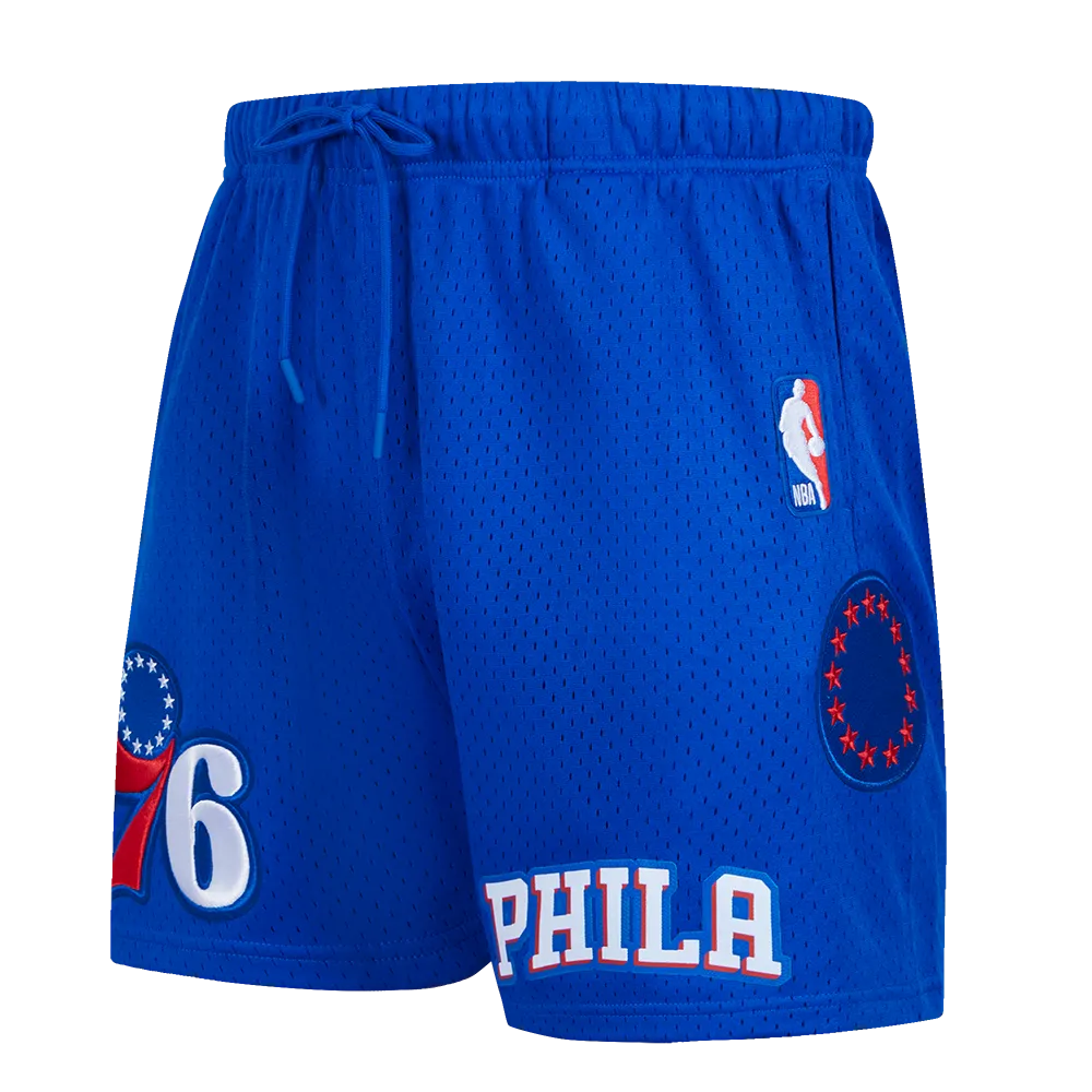 NBA PHILADELPHIA 76ERS CLASSIC MESH MEN'S SHORT (ROYAL BLUE)