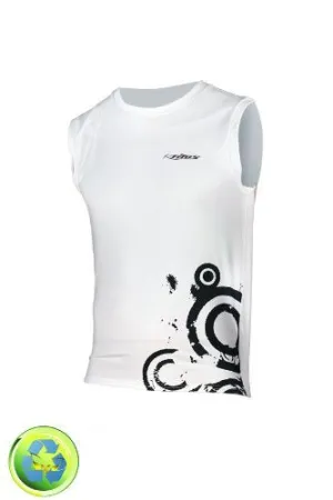New Tilos Men's 6oz Anti-UV Sleeveless Rash Guard (3X-Large) for Scuba Diving, Snorkeling, Swimming & Surfing - White/Black