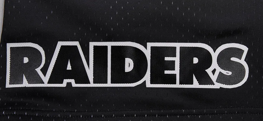 NFL LAS VEGAS RAIDERS TEAM OMBRE MEN'S MESH SHORT (BLACK/GRAY)
