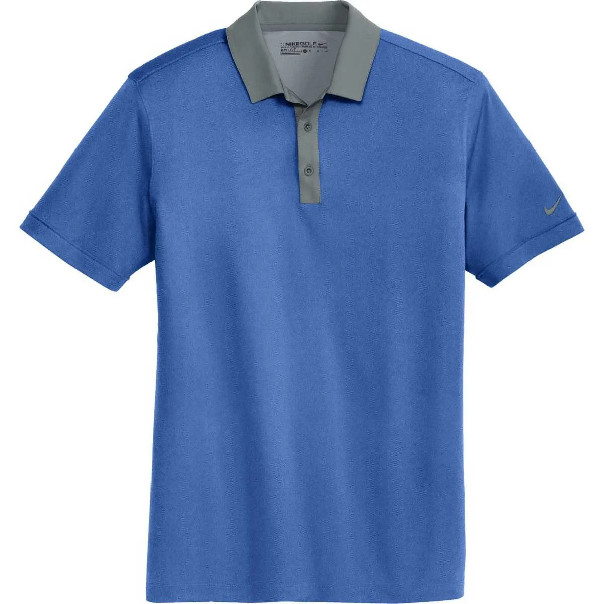 Nike Golf Men's Blue Heather Dri-FIT Pique Modern Fit Polo