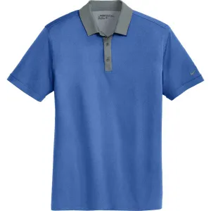 Nike Golf Men's Blue Heather Dri-FIT Pique Modern Fit Polo