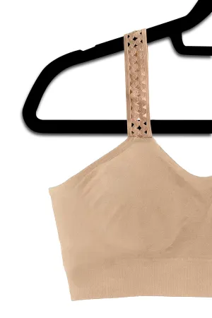Nude Bra, Lattice Strap PLUS