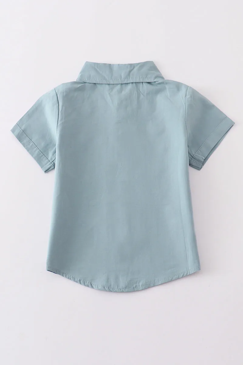 Ocean button-downs pocket boy shirt