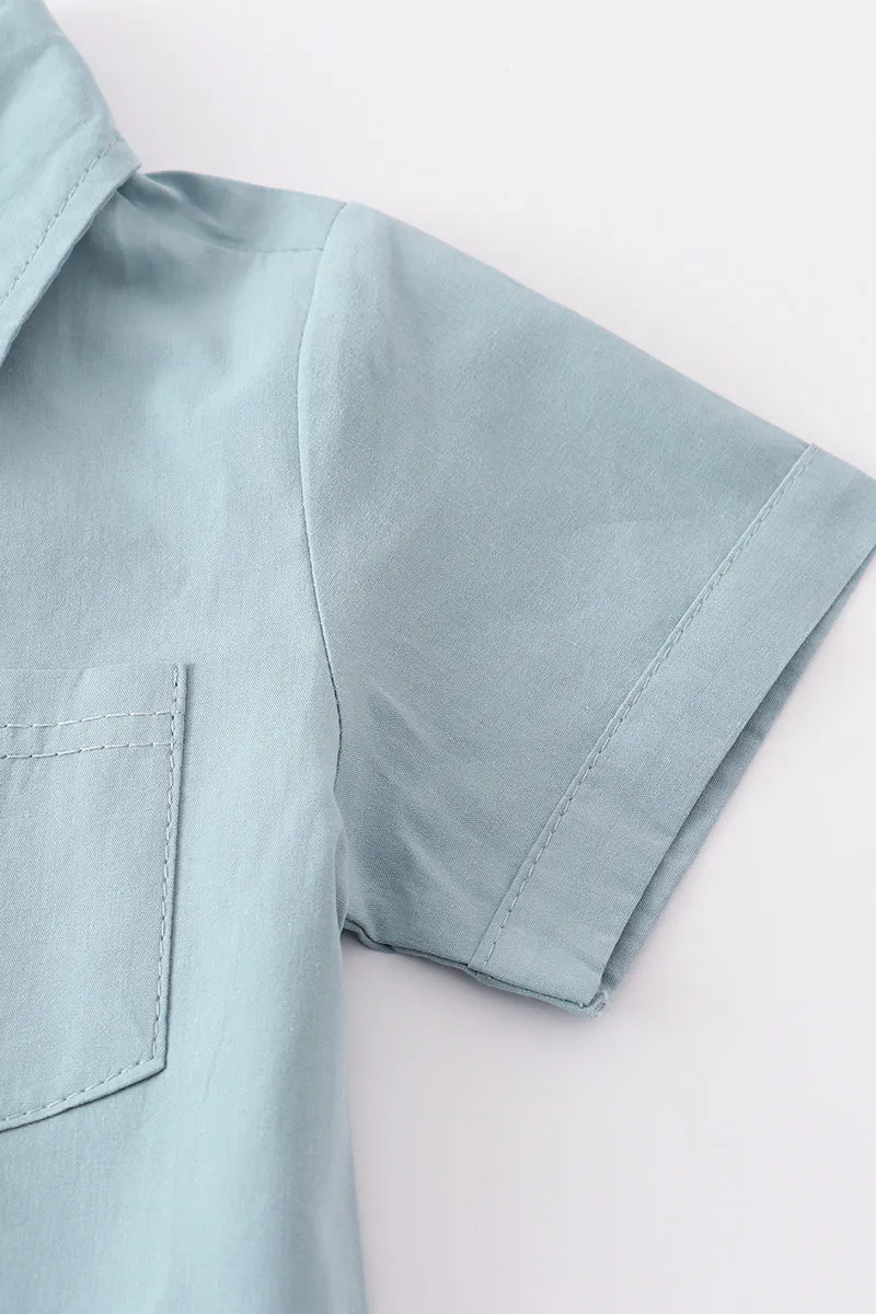 Ocean button-downs pocket boy shirt