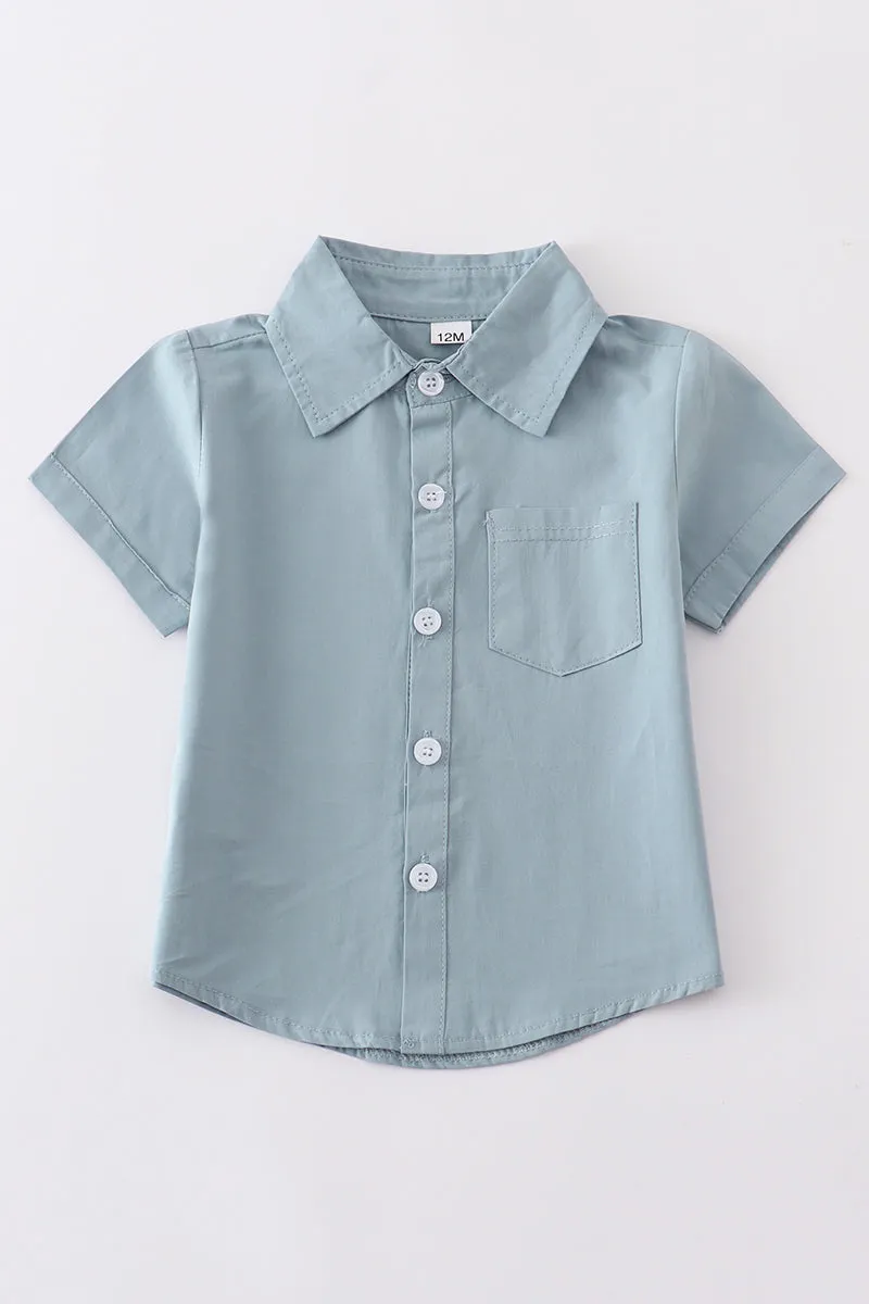 Ocean button-downs pocket boy shirt
