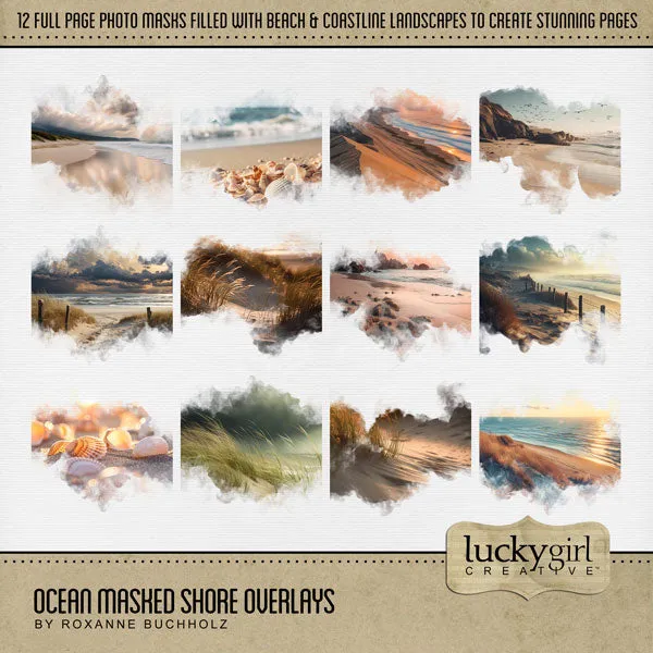 Ocean Masked Overlays Digital Scrapbook Bundle
