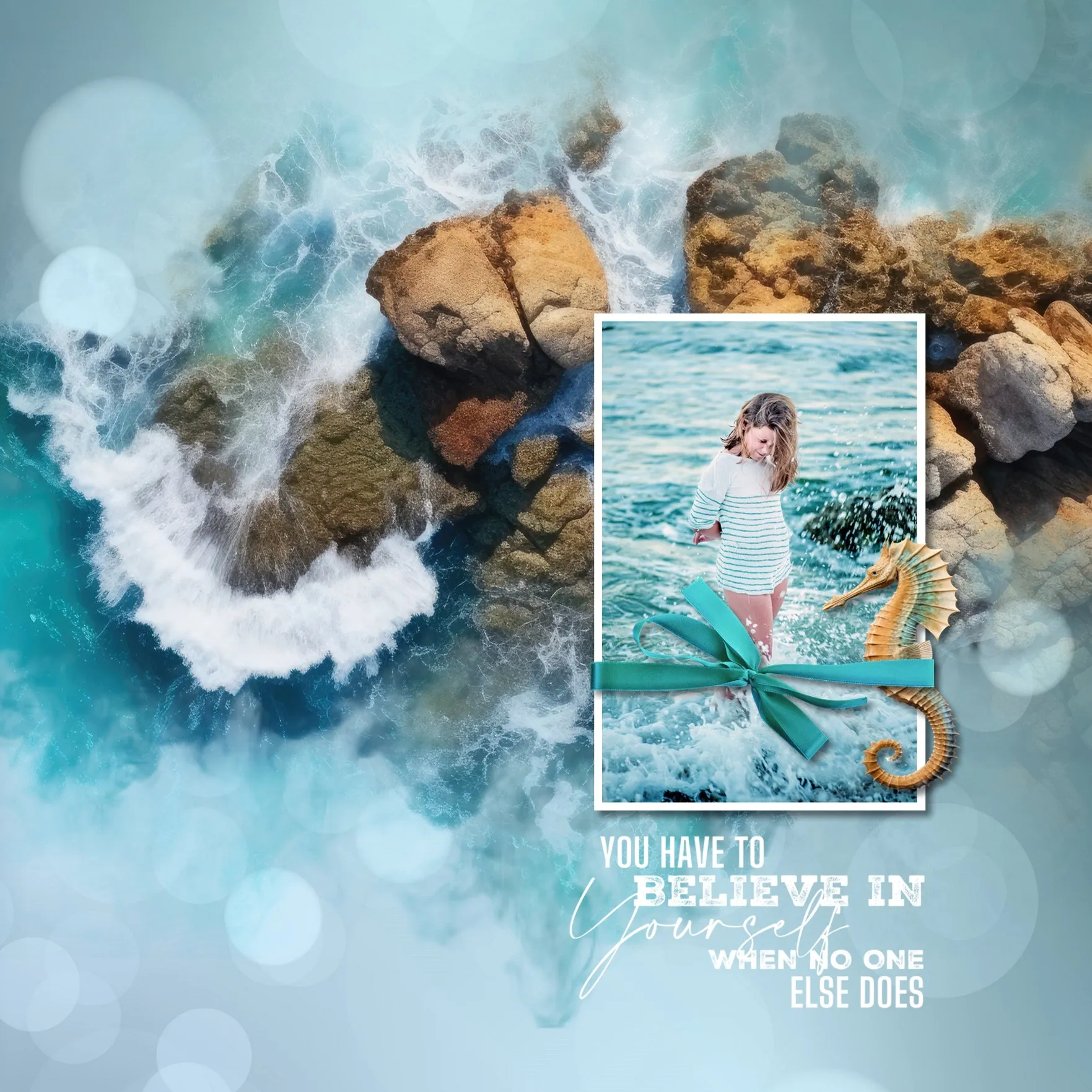 Ocean Masked Overlays Digital Scrapbook Bundle