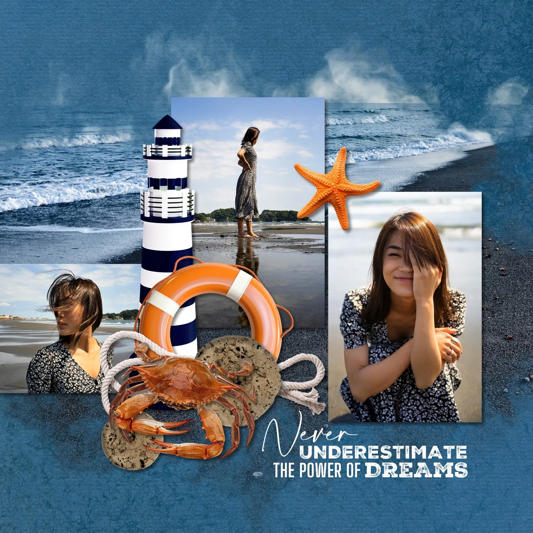 Ocean Masked Overlays Digital Scrapbook Bundle