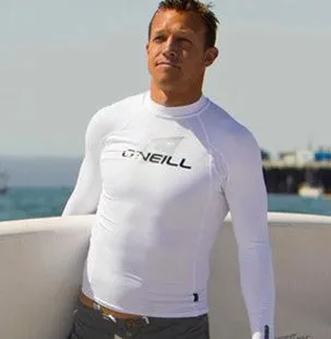 O'Neill mens rash tops - dusty blue long