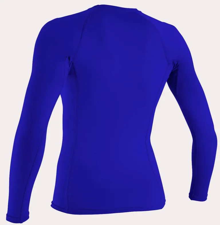 O'neill Women's Basic UPF 50  L/S Rash Guard Tahitian Blue