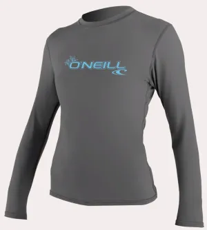 O'neill Women's Basic UPF 50  L/S Sun Shirt Graphite