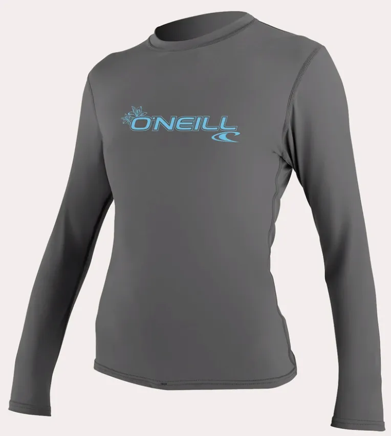 O'neill Women's Basic UPF 50  L/S Sun Shirt Graphite