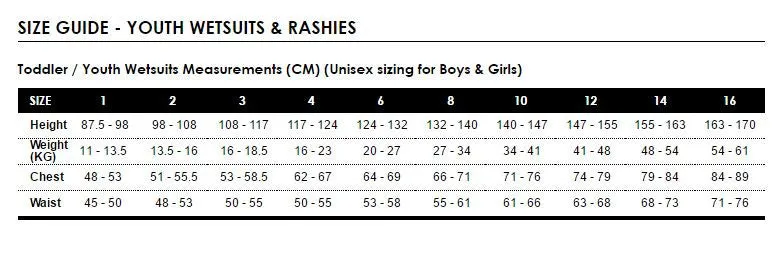O'Neill youth rash top  - white long