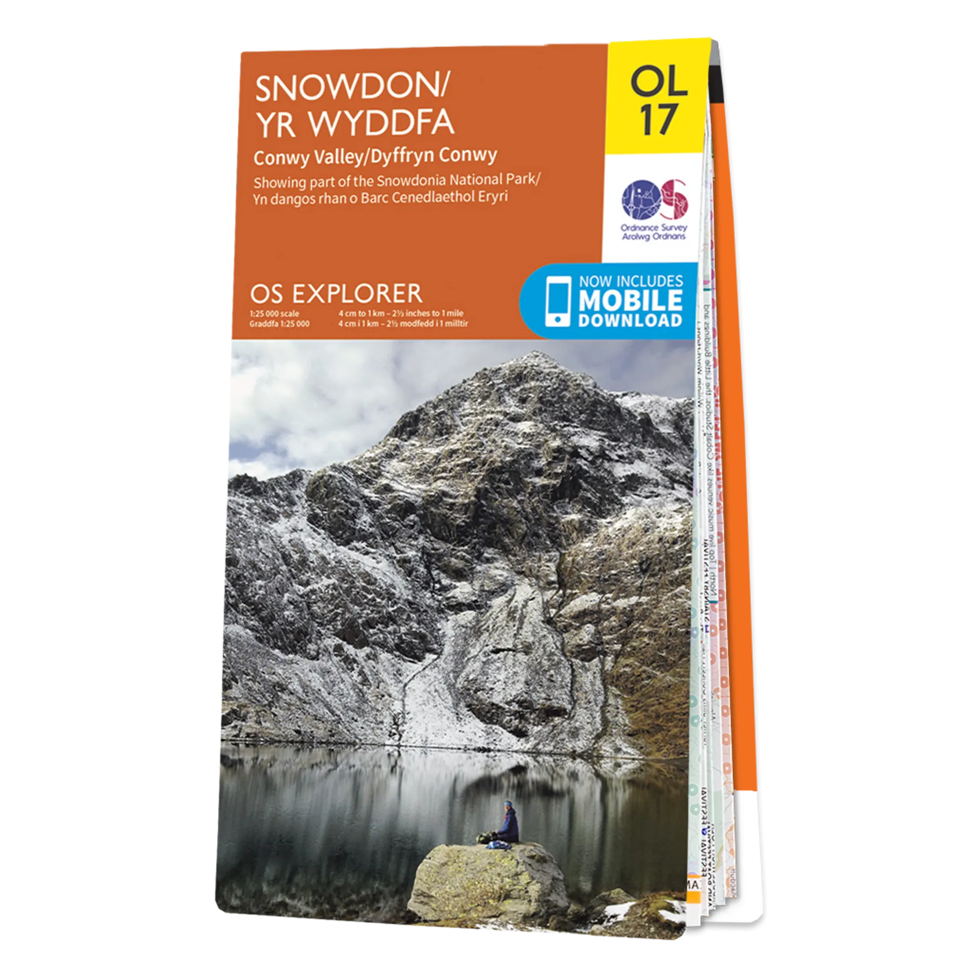 Ordnance Survey Explorer OL17 Map Snowdon & Conwy Valley