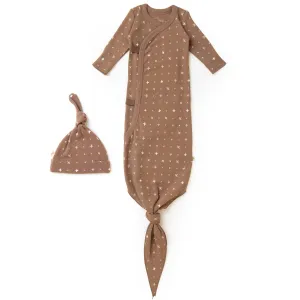 Organic Kimono Knot Sleep Gown - Sparkle