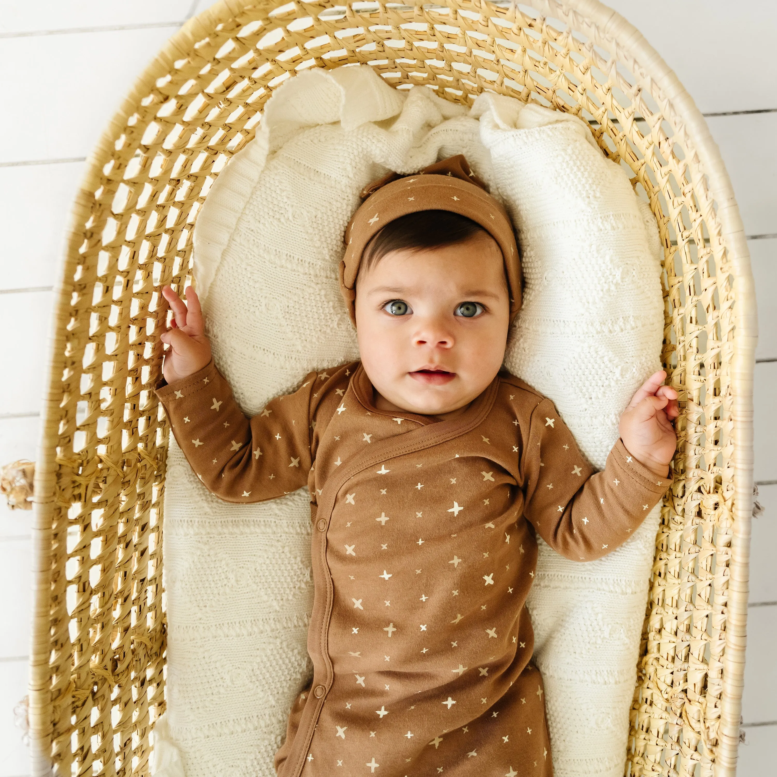 Organic Kimono Knot Sleep Gown - Sparkle