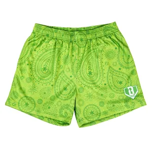 Paisley Youth Shorts - Green