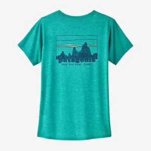 Patagonia Capilene Cool Daily Graphic Shirt '73 Skyline: Subtidal Blue X-Dye