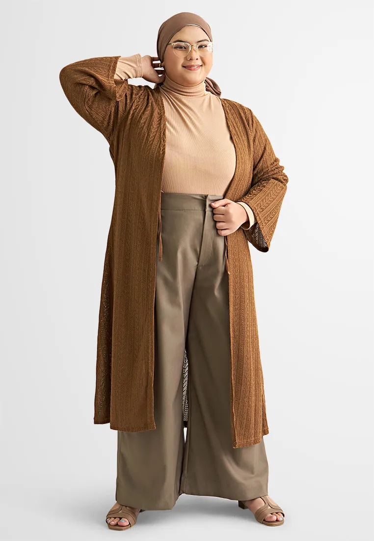 Paulina Tropical Escape Long Knit Cardigan
