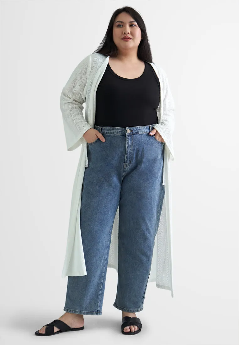 Paulina Tropical Escape Long Knit Cardigan