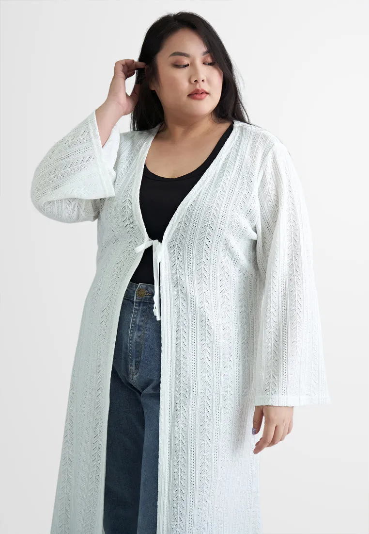 Paulina Tropical Escape Long Knit Cardigan