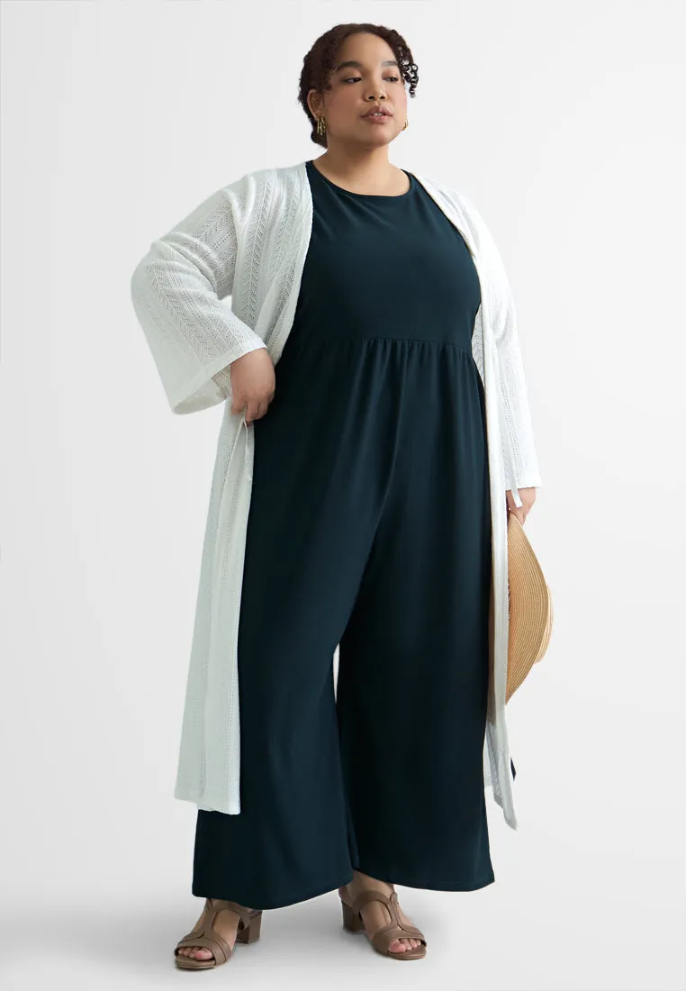 Paulina Tropical Escape Long Knit Cardigan