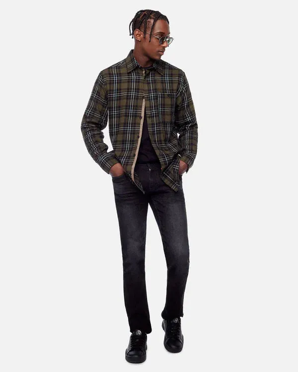Plaid Button Down Shirt - Olive