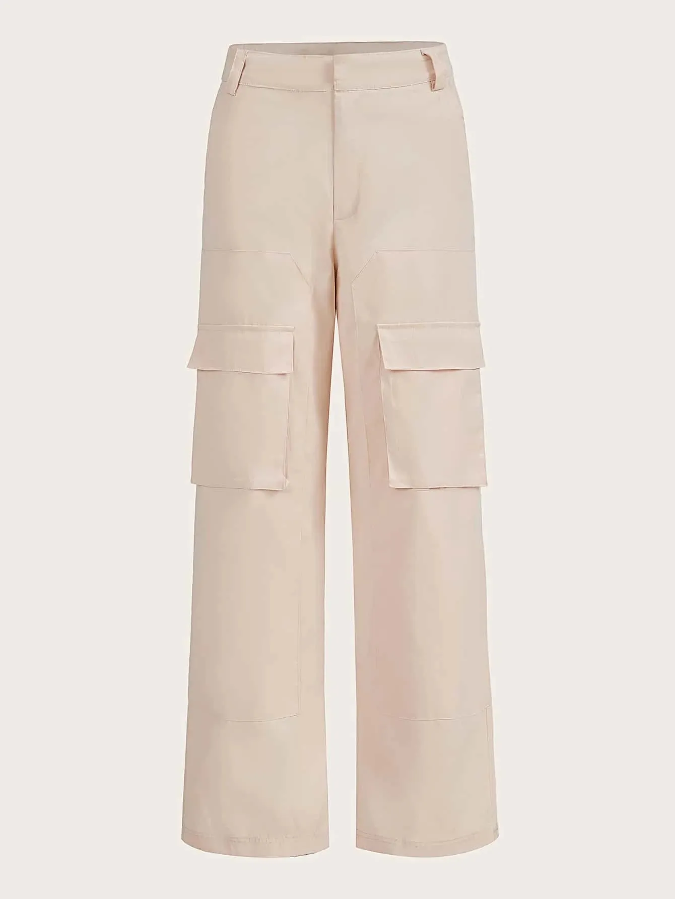 Plain Flap Pocket Cargo Pants