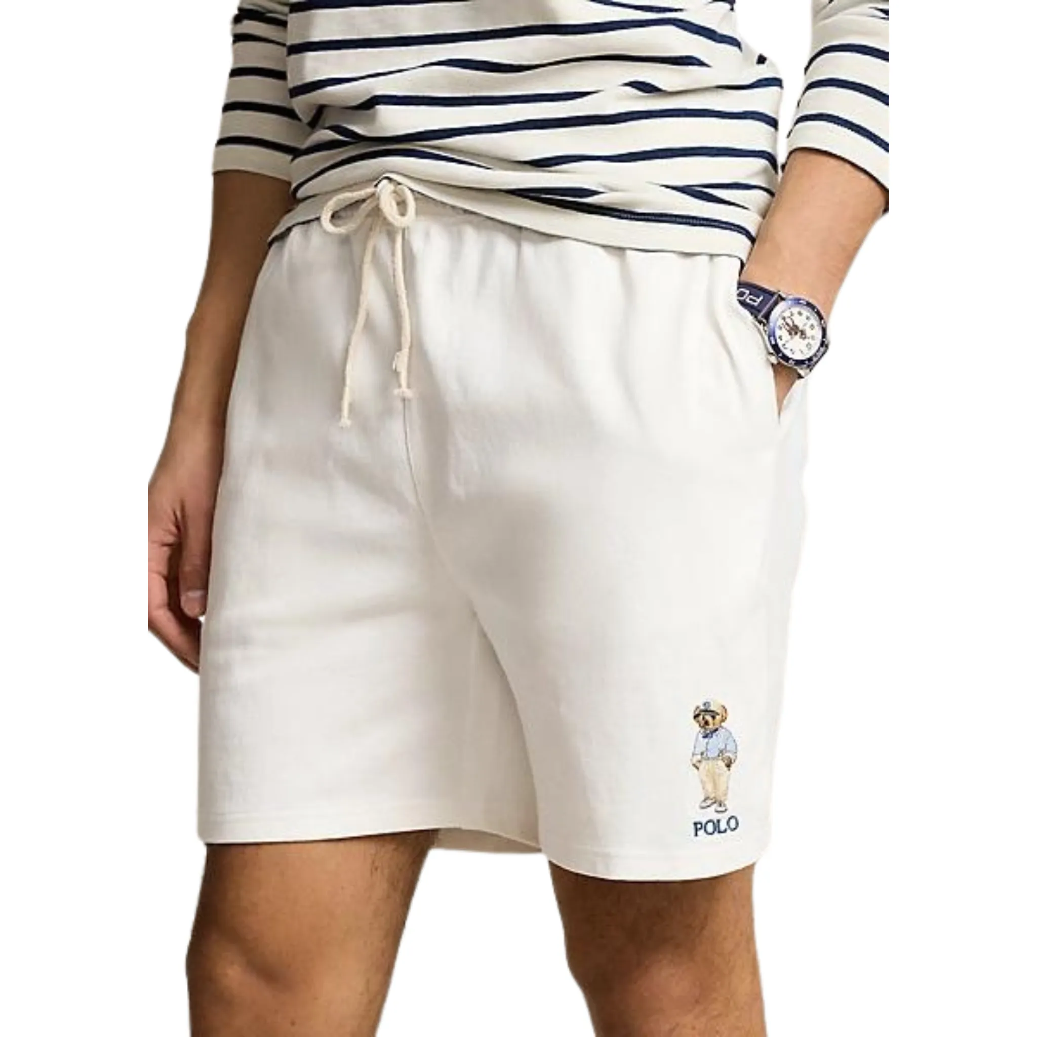 Polo Ralph Lauren 6-Inch Polo Bear Jersey Short (White)