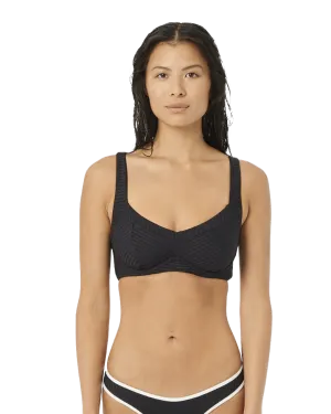 Premium Surf E Bralette Bikini Top in Black