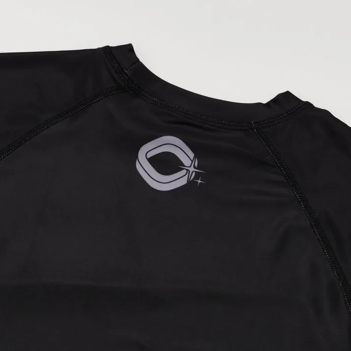 REBELLIOUS BEHAVIOR ARE YOU READY? HALF RASH GUARD (BLACK)