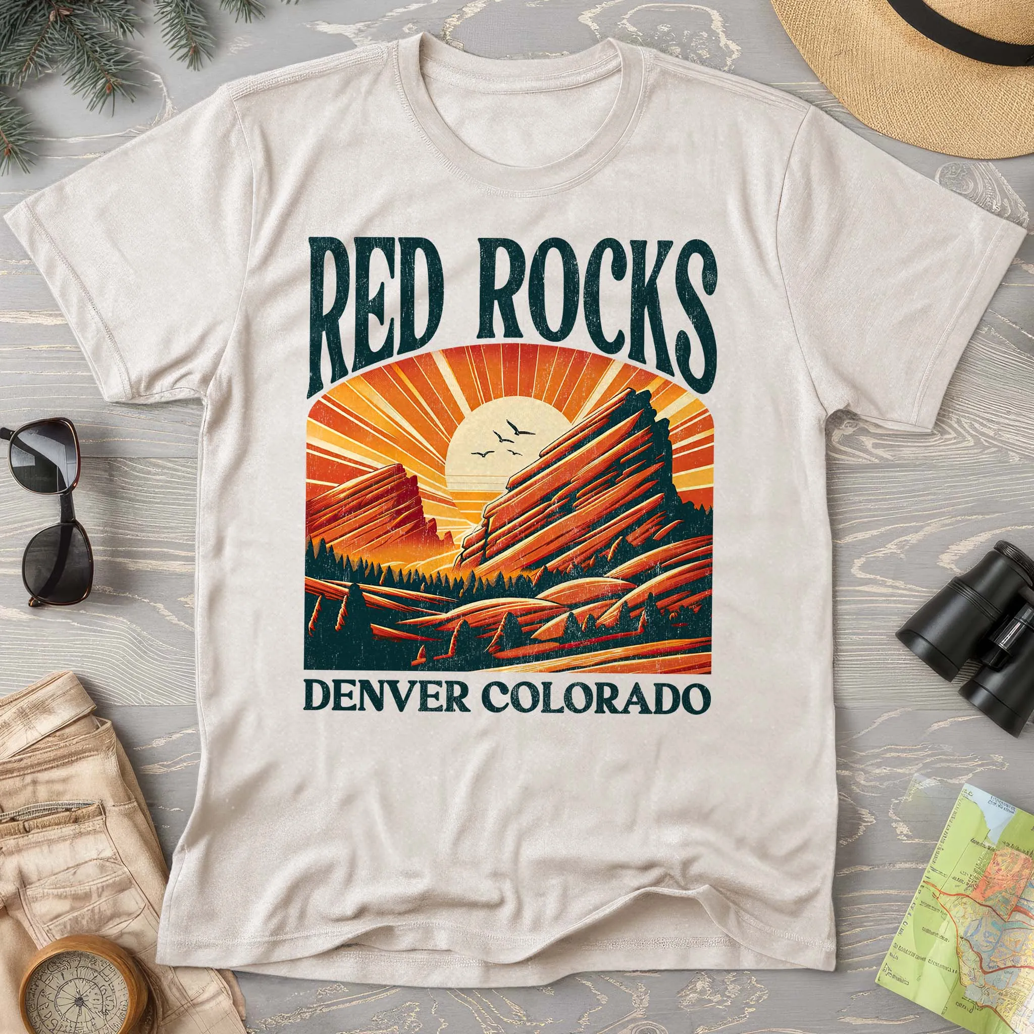 Red Rocks Colorado "Big and Bold" Comfort Colors T-Shirt