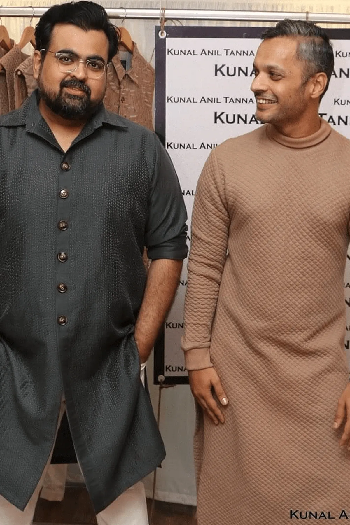 Riaan George In Quilted Polo Neck Kurta