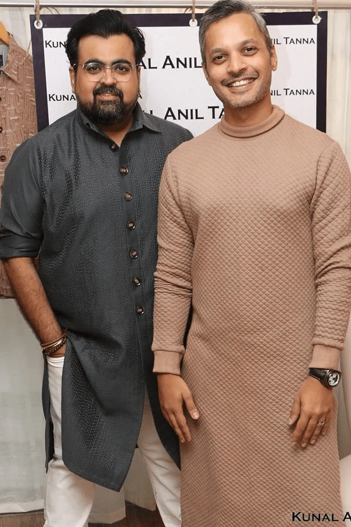 Riaan George In Quilted Polo Neck Kurta