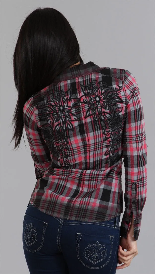 Roar Brandy Button-down in Red