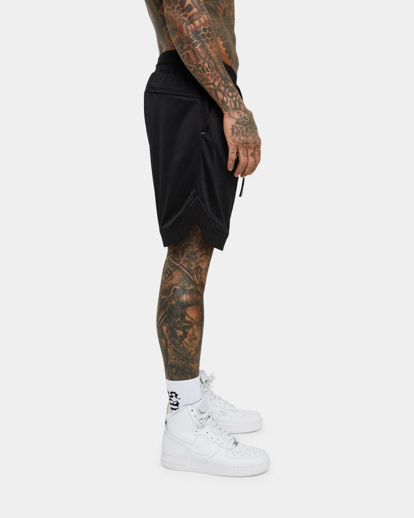 Saint Morta Day Of The Dead Basketball Shorts Black/White