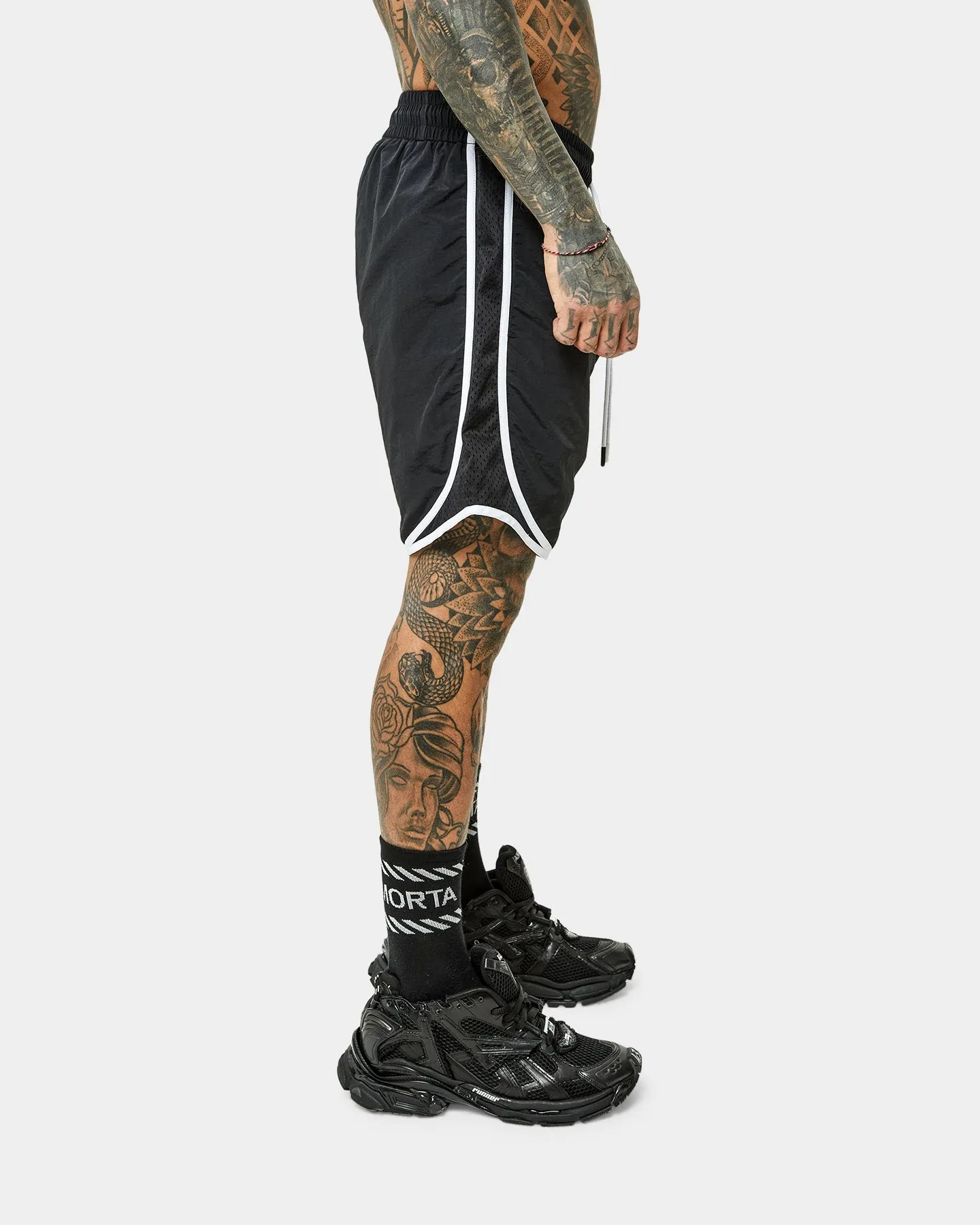 Saint Morta Icarus Vintage Running Shorts Black