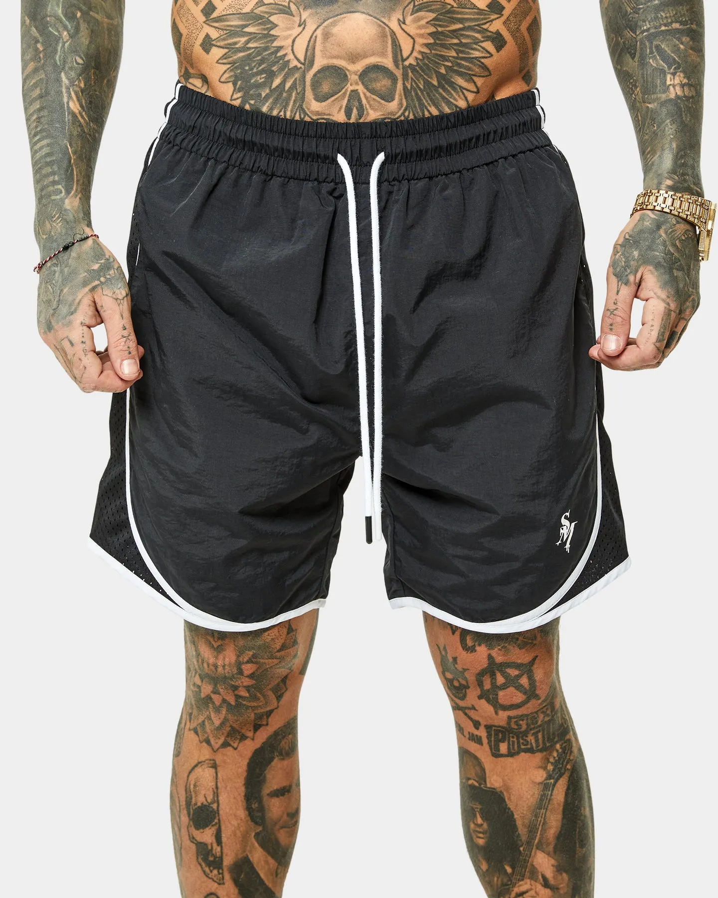 Saint Morta Icarus Vintage Running Shorts Black
