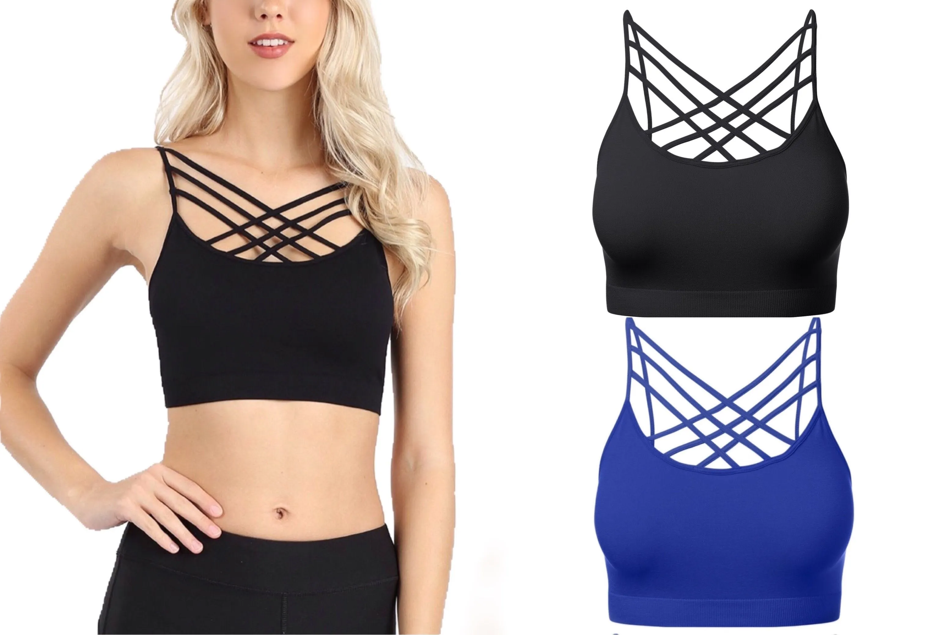 Seamless Padded Criss Cross Tube Tank