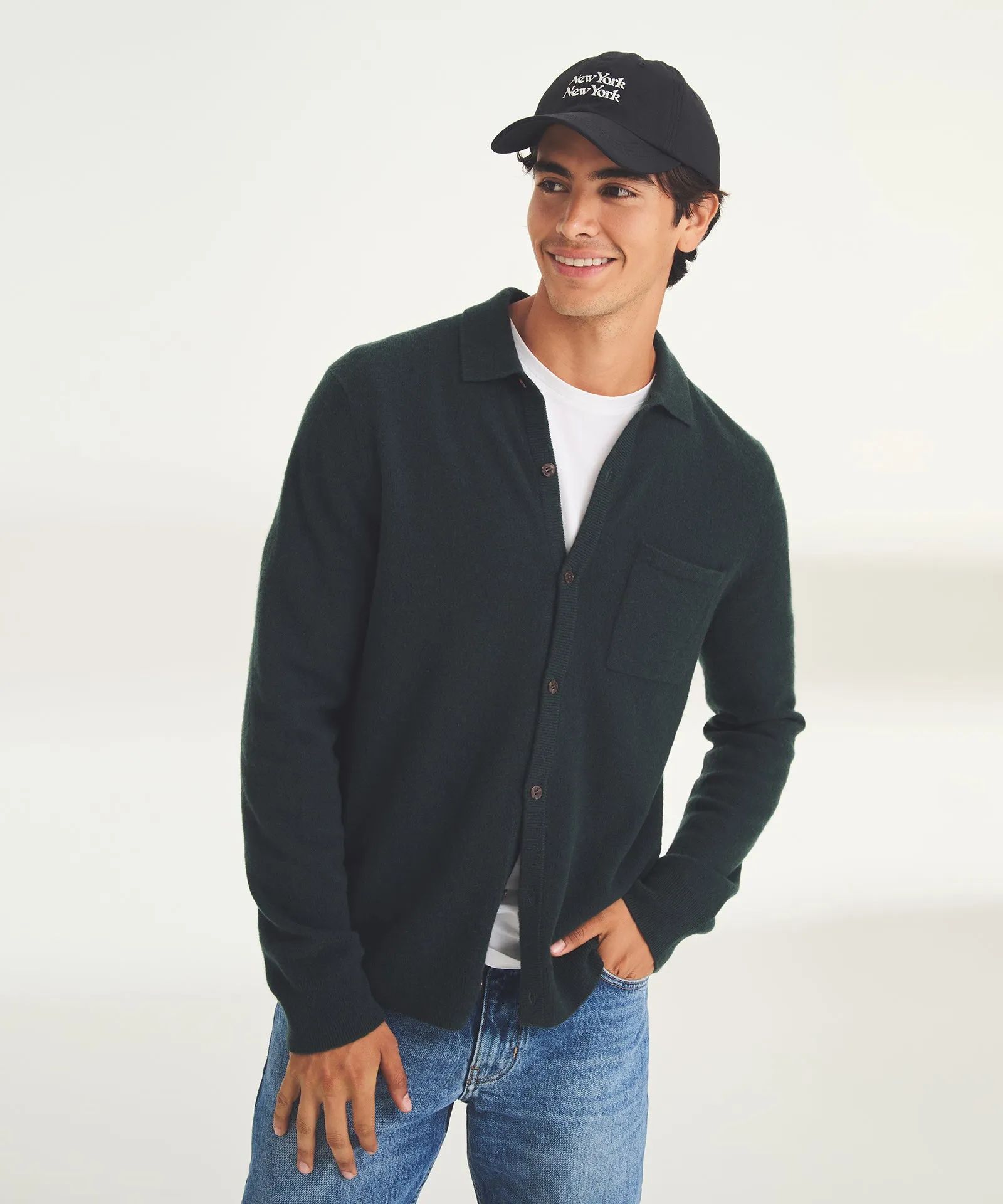 Signature Cashmere Button Down