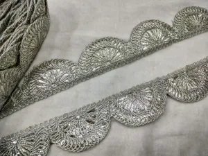 Silver Embellished Gota Trim