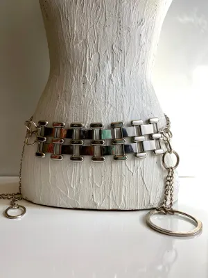 Silver waist chain belt