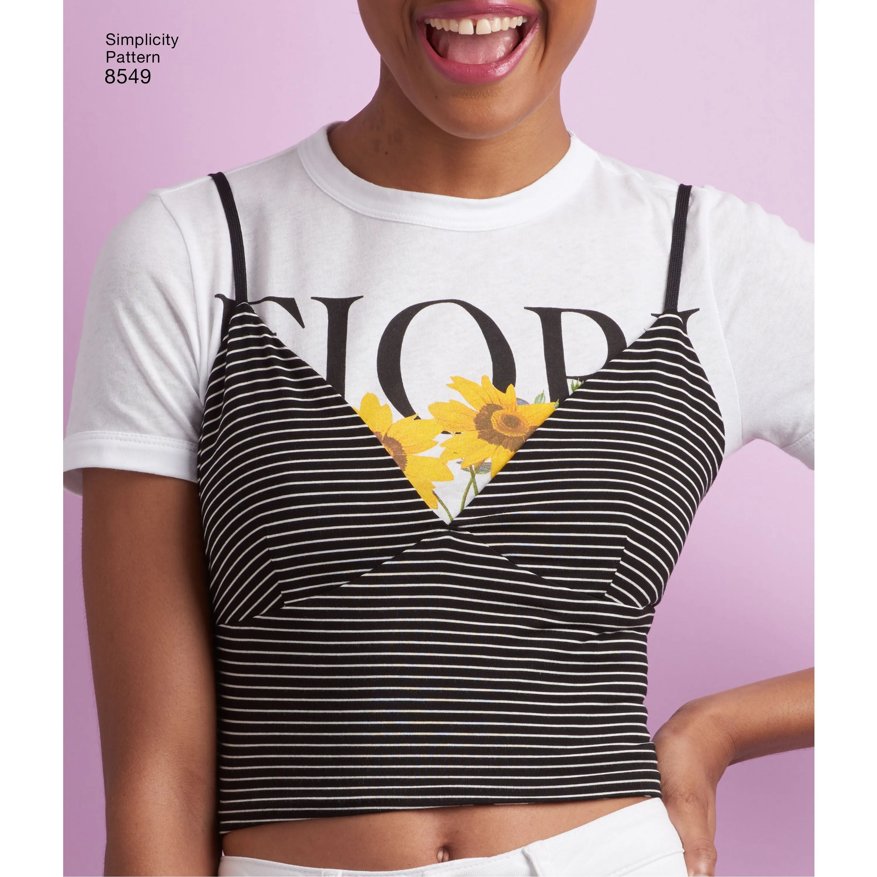 Simplicity Pattern 8549 knit or woven bra tops