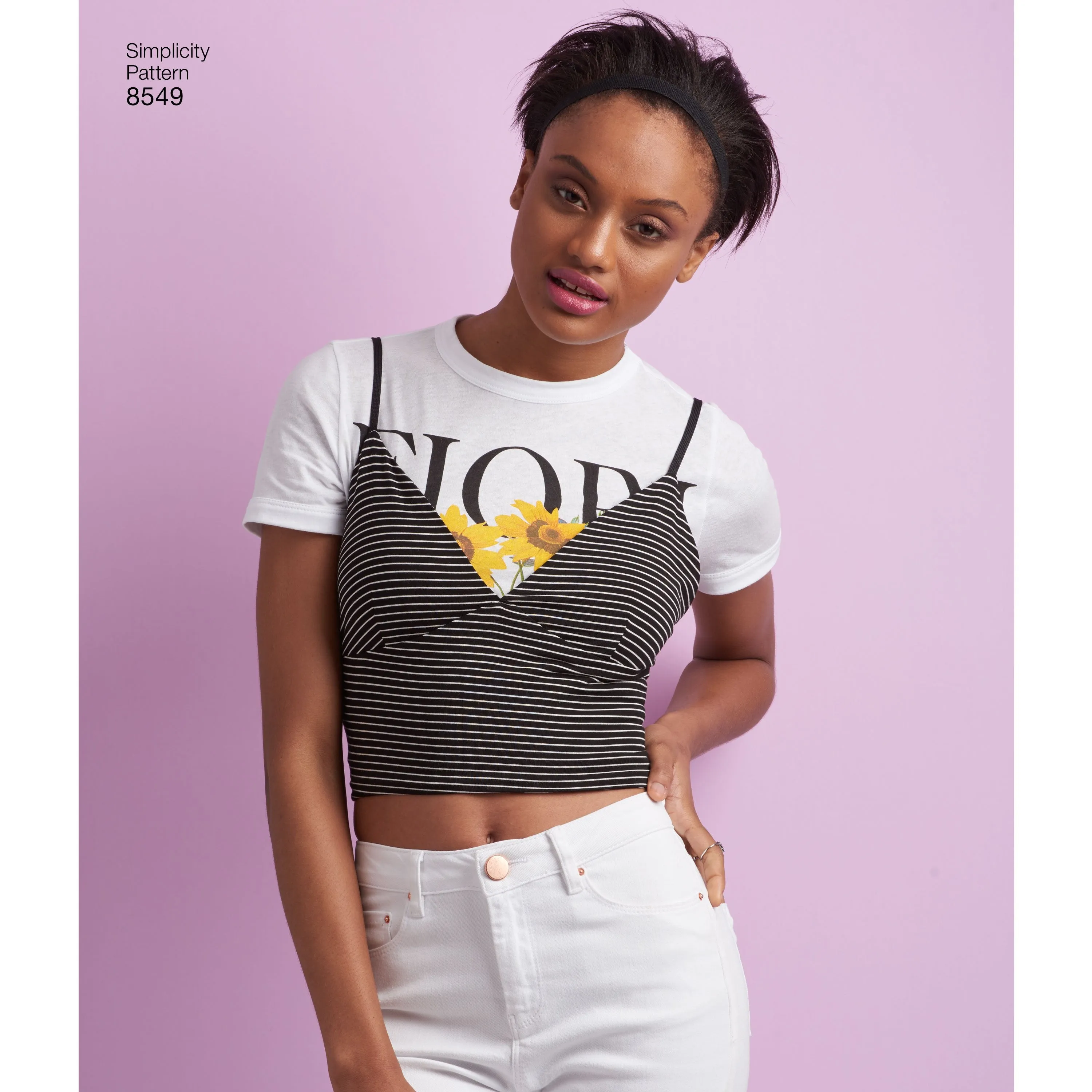 Simplicity Pattern 8549 knit or woven bra tops