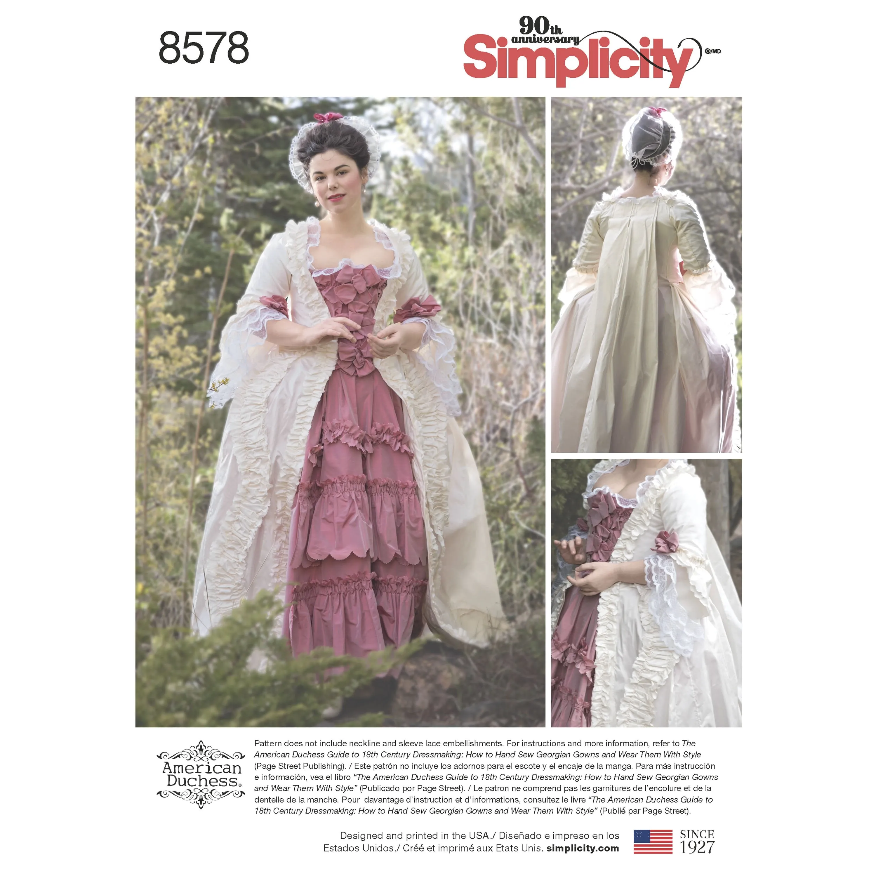 Simplicity Pattern 8578 18th century costume gown