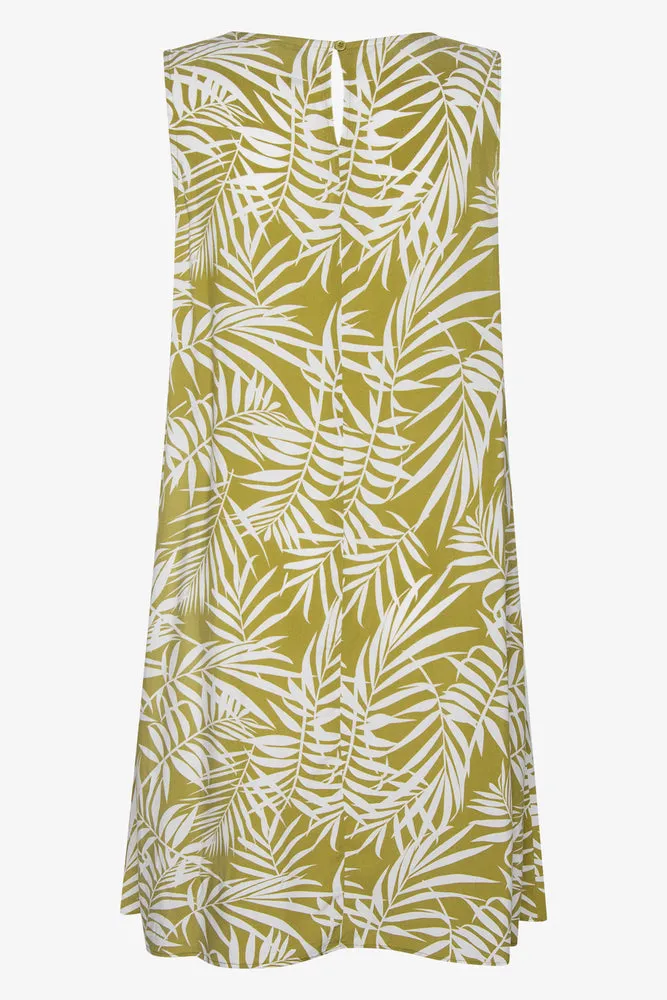 Sleeveless A-Line Dress Green